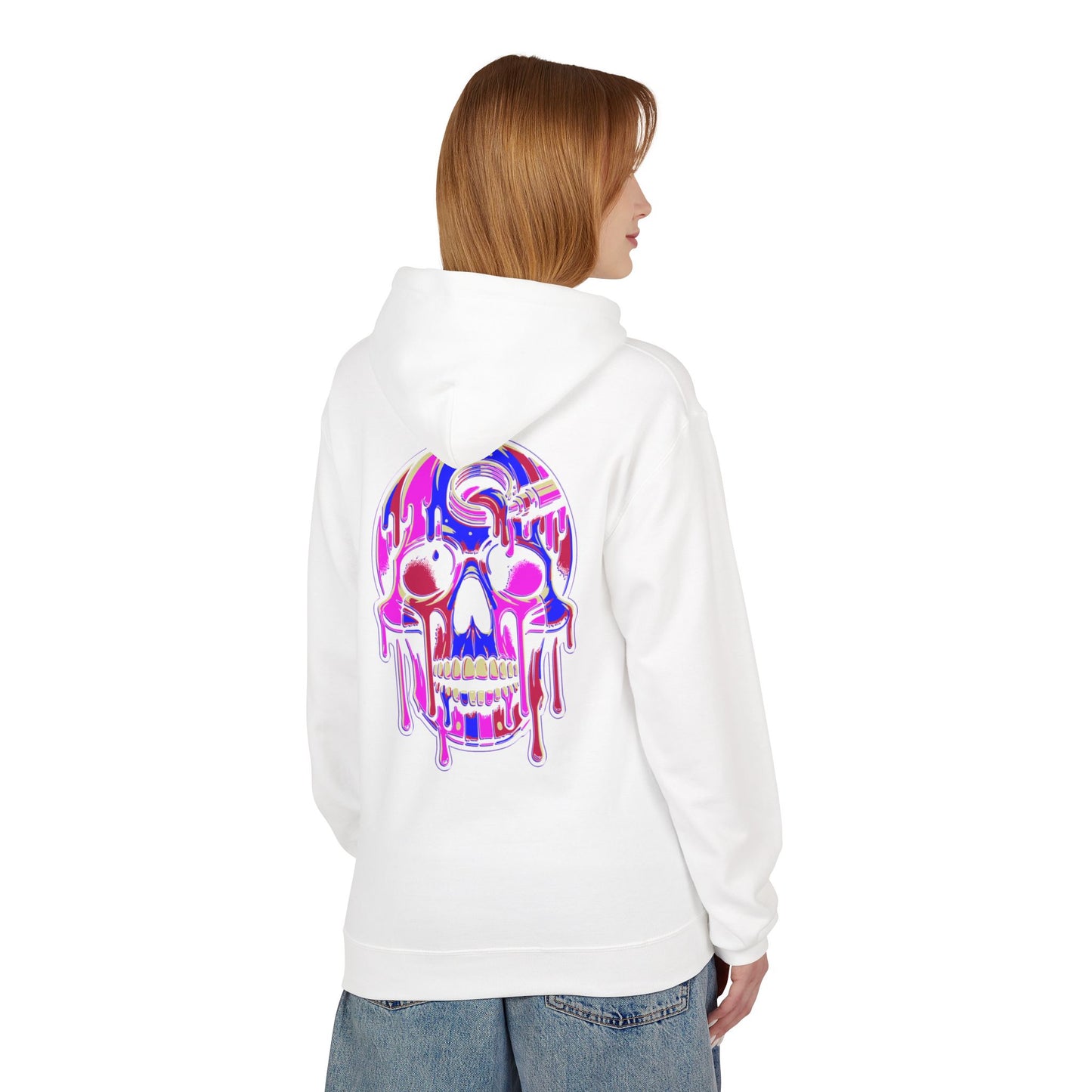Pink Drip skull - Pullover Hoodie