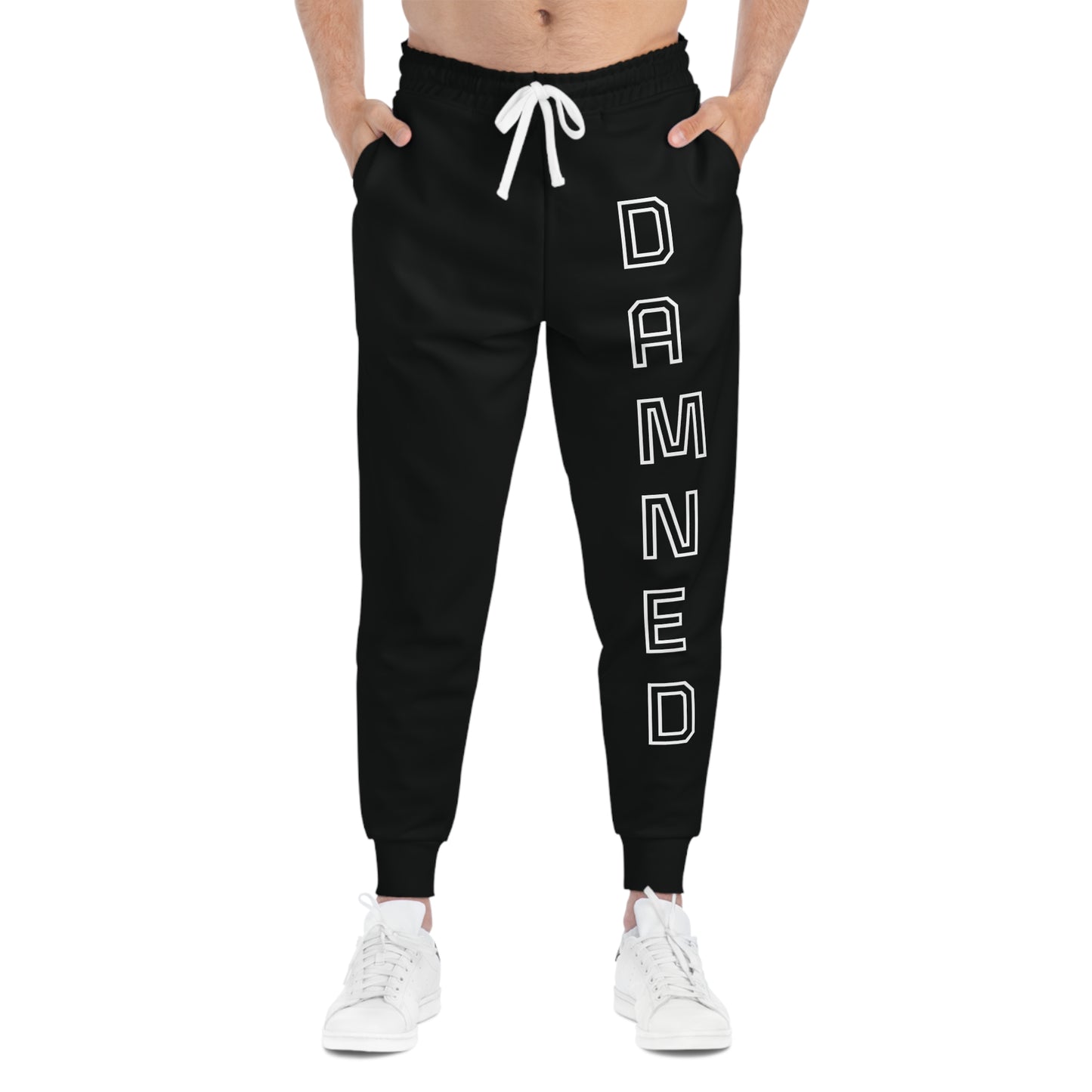 Damned - White on black joggers